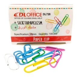 CLIPS COLOR 28MM. CAJA X100