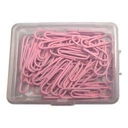 CLIPS REDONDOS COLORES PASTEL 28MM. CAJA X50