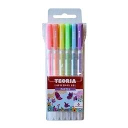 BOLIGRAFO TEORIA GEL COLORES PASTEL X6