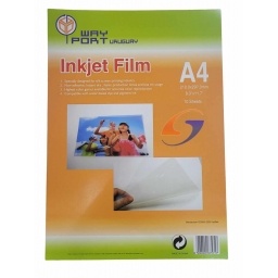 FILM TRANSPARENCIA INKJET A4 150GR. X10H.