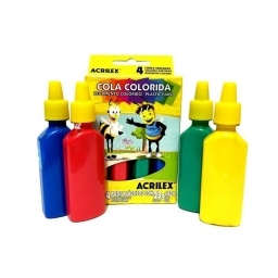 COLA VINILICA ACRILEX COLOR 37GR. PACK X4