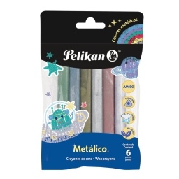 CRAYOLA PELIKAN JUMBO GRUESAS METALICAS X6