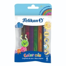 CRAYOLA PELIKAN JUMBO GRUESAS MIX X6