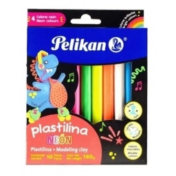 PLASTICINA PELIKAN FLUO X10