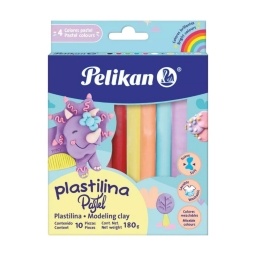 PLASTICINA PELIKAN PASTEL X10