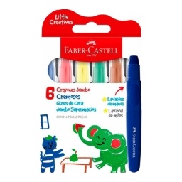 CRAYOLA FABER JUMBO GEL CREMOSOS X6