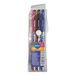 BOLIGRAFO CENTRUM FRIXION BORRABLE GEL 0.5MM PACK X3