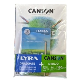 BLOCK CANSON GRADUATE DRAWING A4 + LAPICES LYRA X12