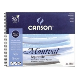 BLOCK CANSON MONTVAL ACUARELA 32X41CM. 300 GRS.