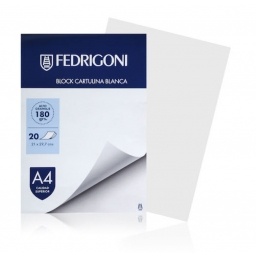 BLOCK CARTULINA BLANCA FEDRIGONI 180GRS. A4