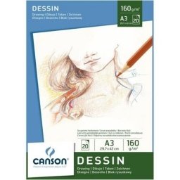 BLOCK DIBUJO CANSON DRAWING DESSIN 160GR. A3