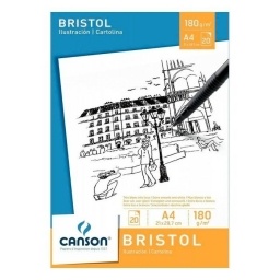 BLOCK DIBUJO CANSON BRISTOL 180GR. A4