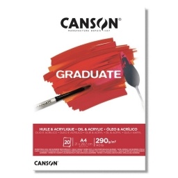 BLOCK DIBUJO CANSON GRADUATE OLEO Y ACRILICO 290GR. A4