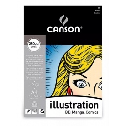 BLOCK DIBUJO CANSON ILUSTRACION 250GR. A4