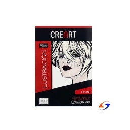 HOJAS DIBUJO CREART ILUSTRACION 250GR. 1/4W. PACK X10