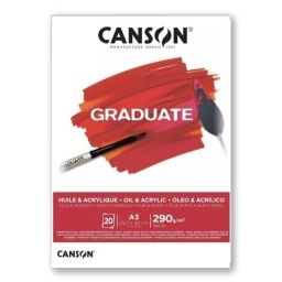 BLOCK DIBUJO CANSON GRADUATE OLEO Y ACRILICO 290GR. A3