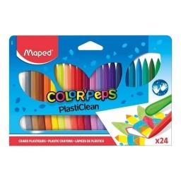 CRAYOLAS MAPED COLOR PEPS PLASTICLEAN X24