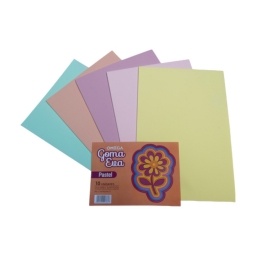 GOMA EVA LISA PASTEL A4 PACK X10