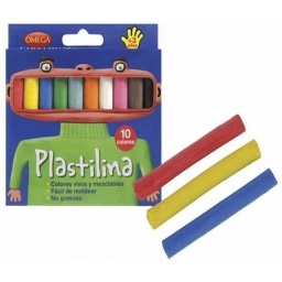 PLASTICINA OMEGA X10 COLORES