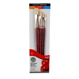 SET PINCEL DALER ROWNEY CERDA NATURAL CORTOS X4