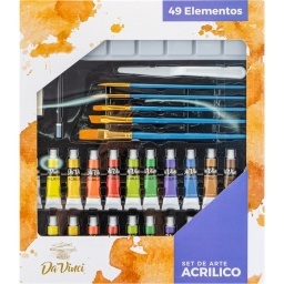 PINTURA ACRILICA DA VINCI SET DE ARTE X49 ELEMENTOS