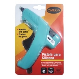 PISTOLA DE SILICONA OMEGA PARA BARRA FINA