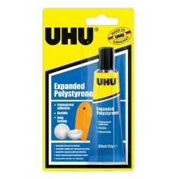 ADHESIVO UHU POLIESTIRENO EXPANDIDO 33ML.