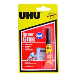 ADHESIVO INSTANTANEO UHU SUPER GLUE GOTITA GEL 3GR.