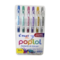 BOLIGRAFO PILOT POP LOL GEL RETRACTIL METAL X6