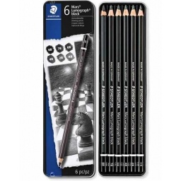 LAPICES DE GRADO STAEDTLER LUMOGRAPH BLACK X6