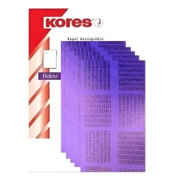 PAPEL CARBONICO HECTOGRAFICO KORES PACK X5