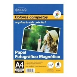 PAPEL FOTOGRAFICO OMEGA MAGNETICO A4 680GR. X5