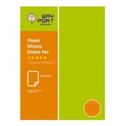 PAPEL FOTOGRAFICO WAYPORT DOBLE FAZ GLOSSY A4 120GR. X20