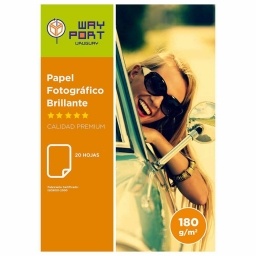 PAPEL FOTOGRAFICO WAYPORT GLOSSY A3 180GR. X20